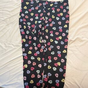 Aldi’s Serra Black Leggings with Heart Design Valentines Leggings Sherpa lined
